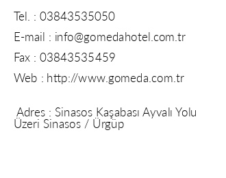 Gomeda Hotel iletiim bilgileri